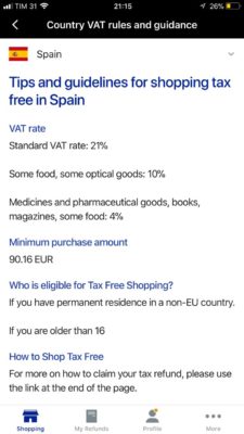 Tax free na Espanha