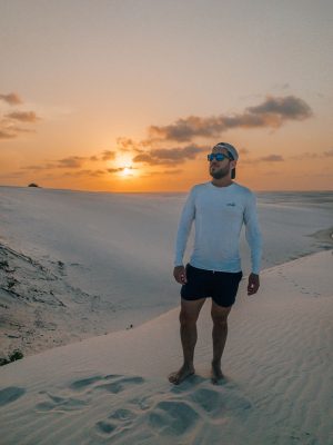 pôr do sol na lagoa bonita